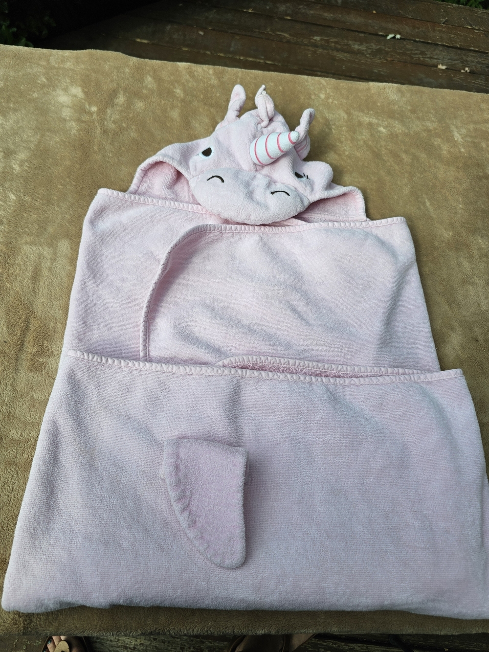 Pottery Barn Kids Pink Unicorn Hooded Bath or Beach Towel
